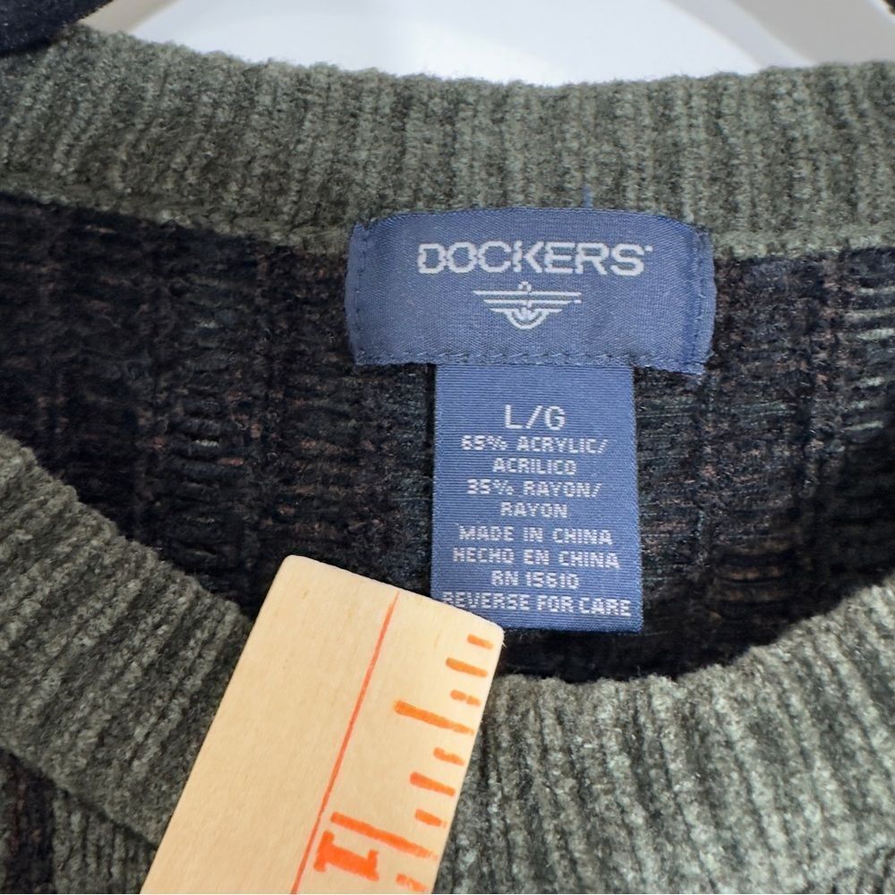 DOCKERS GRANDPA KNIT LONG SLEEVE PULLOVER SWEATER LARGE MEN'S - Picture 6 of 9